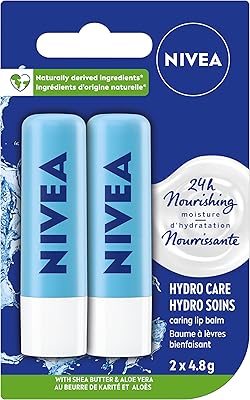 Bâtons de baume à lèvres nivea hydro care, pack duo (2 x 4,8 g). DIAYTAR COTE D'IVOIRE propose une plateforme de commerce électronique fiable et facile à utiliser, avec une offre de plus de 300 000 produits. Cette boutique en ligne généraliste vous permet de faire vos achats en toute sécurité, avec des options de paiement variées et une garantie de satisfaction. DIAYTAR est devenue une référence incontournable pour les achats en ligne en Côte d'Ivoire.
