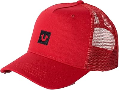 Chapeau de camionneur avec logo true religion box, rouge, taille unique, rouge, taille