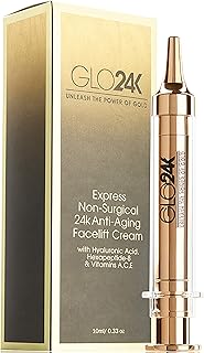 Glo24k crème liftante instantanée pour le visage à l'or 24 carats, non chirurgicale