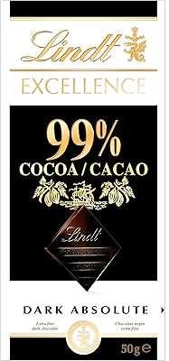 Chocolat noir lindt excellence 99% - 50 grammes. La boutique en ligne DIAYTAR COTE D'IVOIRE est une plateforme conviviale et facile à utiliser, permettant aux clients de naviguer aisément à travers les différentes catégories de produits. Avec une offre constamment mise à jour, les clients peuvent découvrir de nouveaux produits et profiter de promotions exclusives. La boutique est dédiée à offrir une expérience d'achat en ligne personnalisée et agréable.