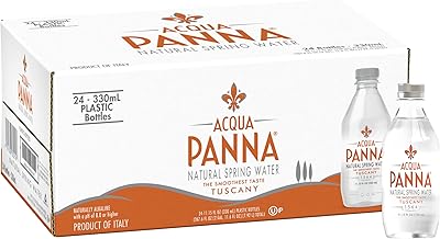 Bouteilles d'eau en plastique aqua panna (330 ml x 24 bouteilles)