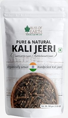 Bliss of earth 100 g kali jeeri cumin amer kadwa jeera noir frais
