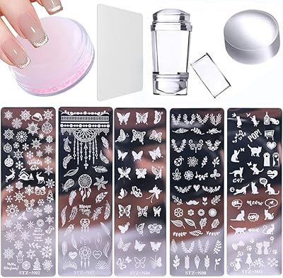 Ensemble de 8 modèles d'estampage d'ongles avec 1 tampon et 2 tampons en gelée. DIAYTAR COTE D'IVOIRE se démarque par sa vaste sélection de produits, allant des articles ménagers aux accessoires de mode, en passant par les produits high-tech. Cette variété de choix permet aux clients de trouver facilement ce qu'ils recherchent sur une même plateforme. Grâce à son système de paiement sécurisé et son service client réactif, DIAYTAR COTE D'IVOIRE offre une expérience d'achat en ligne fluide et fiable.