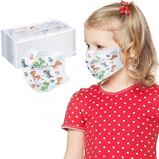 50pcs jetables enfants dessin animé 3 couches respirant et confortable anti-poussière visage bouche