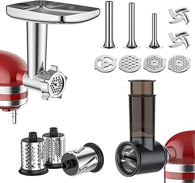 Accessoires hachoir à viande et trancheuse pour mélangeur kitchenaid, hachoir alimentaire en métal et ensemble de farce et trancheuse à saucisses, pour accessoires mélangeur anomon kitchenaid. DIAYTAR COTE D'IVOIRE est une plateforme de commerce électronique qui offre une expérience d'achat en ligne pratique et sécurisée. Avec plus de 300 000 références, les clients peuvent trouver tout ce dont ils ont besoin. La boutique en ligne est fiable et propose des services de livraison rapides et efficaces.