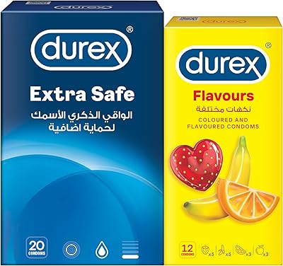 Préservatifs durex ultra safe, paquet de 20 + préservatifs aromatisés durex, paquet de 12. DIAYTAR COTE D'IVOIRE, la boutique en ligne généraliste de référence en Côte d'Ivoire, propose une gamme immense de plus de 300 000 références pour répondre à tous les besoins de ses clients. Leader du marché, DIAYTAR COTE D'IVOIRE se distingue par sa qualité de service et sa fiabilité. Elle offre une expérience d'achat unique et personnalisée.
