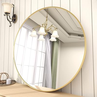 Miroir rond beautypick 20 pouces miroir avec cadre en métal doré mural pour entrée. DIAYTAR COTE D'IVOIRE est une boutique en ligne généraliste proposant plus de 300000 références de produits divers, devenant ainsi la destination de choix pour les consommateurs ivoiriens. La variété de produits offre une expérience d'achat unique et pratique. Avec une telle offre, DIAYTAR COTE D'IVOIRE est considérée comme l'une des boutiques en ligne les plus complètes du marché.