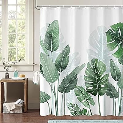Rideaux de douche en tissu imperméable pour salle de bain avec 12 crochets taille 180 x 200 cm, rideau sans odeur avec motif feuilles tropicales sur fond blanc, lavable en machine. En tant que leader du commerce en ligne en Côte d'Ivoire, DIAYTAR COTE D'IVOIRE met l'accent sur la satisfaction de ses clients, offrant une expérience de shopping en ligne sécurisée et conviviale. La boutique est constamment mise à jour avec les dernières tendances et les produits les plus demandés, garantissant aux clients qu'ils trouveront toujours quelque chose de nouveau et d'intéressant à chaque fois qu'ils visitent le site. Cela fait de DIAYTAR COTE D'IVOIRE un point de rendez-vous incontournable pour les amateurs de shopping en ligne.
