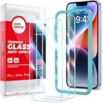 Protecteur d'écran smart devil pour iphone 13/14/13 pro, [kit d'alignement automatique] [10x résistant