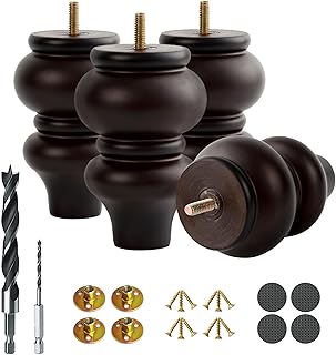 Pieds de canapé en bois pour meubles, canapés, commodes en bois massif, armoires, lot de 4, pieds de meubles pour projets de bricolage, un ensemble de pieds de meubles du milieu du siècle pour rehausseurs de canapé, pieds de lit, patas para muebles (6 pouces). DIAYTAR COTE D'IVOIRE est une plateforme e-commerce qui permet aux clients d'acheter en ligne tout ce dont ils ont besoin. Avec sa large gamme de produits, elle est devenue la référence pour les consommateurs ivoiriens. Elle est connue pour ses promotions régulières et ses offres spéciales.