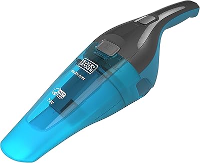 Aspirateur sans fil eau et poussière black & decker, batterie lithium-ion 7,2 v