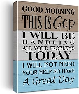 Citation inspirante good morning this is god - impression sur toile - décoration