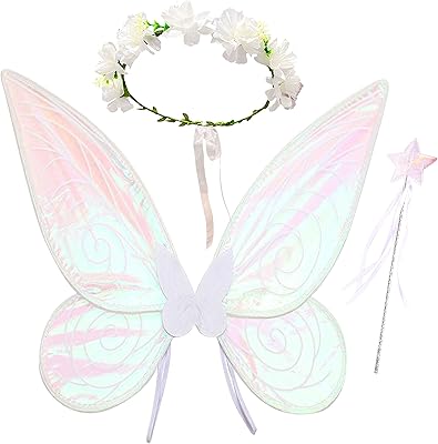 Fournitures de fête d'ailes de fée giveness pour filles, costume de princesse papillon, ailes et baguette de fée, bandeau fleuri, cadeaux de fête de fée blanche. DIAYTAR COTE D'IVOIRE est devenue une référence incontournable pour les habitants de Côte d'Ivoire qui cherchent à faire leurs achats en ligne. Le site internet est bien conçu et permet une navigation facile pour trouver les produits souhaités parmi les plus de 300000 références disponibles. Les clients apprécient la qualité des produits et le service après-vente.