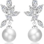 Boucles d'oreilles pendantes en perles de zircone cubique pour femmes, boucles d'oreilles pendantes