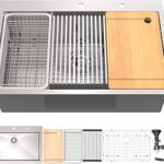 Évier de cuisine krina en acier inoxydable, cuve simple 33 x 22 x
