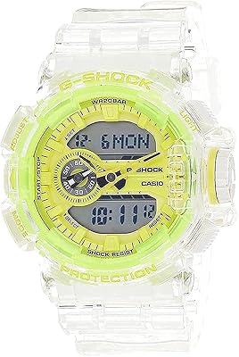 Montre casio à quartz analogique-numérique en résine pour hommes ga-400sk-1a9dr noir
