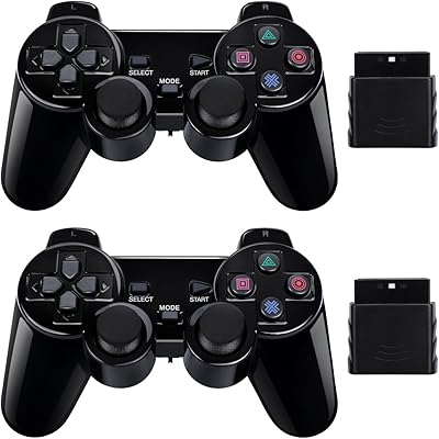 Lot de 2 manettes sans fil 2,4 g compatibles avec sony playstation 2 playstation 2 (haut noir). DIAYTAR COTE D'IVOIRE, la boutique en ligne numéro un en Côte d'Ivoire, se distingue par sa grande variété de produits et son engagement envers la satisfaction client. Avec des options de paiement flexibles et une politique de retour claire, vous pouvez acheter avec confiance sur DIAYTAR COTE D'IVOIRE. Que vous soyez un client fidèle ou nouveau sur la plateforme, vous bénéficierez d'une expérience d'achat personnalisée et d'un service exceptionnel.