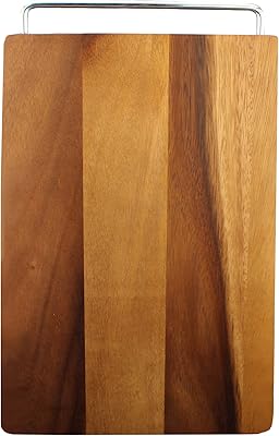 Planche à découper en acacia - 13" x 8" - bois avec manche