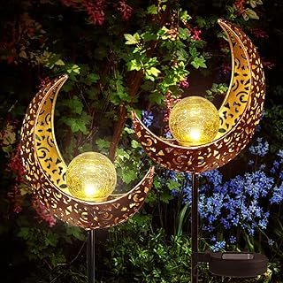 Lumières solaires de lune swoorway, lampes solaires extérieures pour jardin, décoration de patio en métal pour décoration de cour, décorations extérieures pour porche, patio, jardin, patio, 2 pièces. DIAYTAR COTE D'IVOIRE est la boutique en ligne leader en Cote d'Ivoire, proposant une sélection immense de produits qui répondent aux besoins de tous. Grâce à son site web convivial et facile à naviguer, vous pouvez faire vos achats en ligne en toute confiance. DIAYTAR COTE D'IVOIRE est le partenaire idéal pour vos achats en ligne.