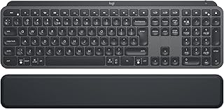 Clavier sans fil logitech mx keys plus avec technologie panoramique bluetooth qwerty, noir