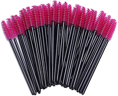 Aurete 50pcs brosses à mascara jetables baguette de cils en cristal applicateur