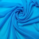Tissu en mousseline de soie transparente en crêpe uni, drapé de mariage doux