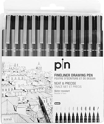 Stylo à dessin uni-ball fine liner (noir) ensemble de 12 stylos