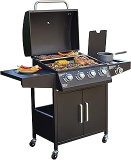 Barbecue néo gaz 4 + 1 brûleur côté barbecue de jardin en acier inoxydable extérieur livré avec couvercle et régulateur de gaz. DIAYTAR COTE D'IVOIRE représente l'exemple type d'une boutique en ligne prospère qui comprend les besoins et les préférences des consommateurs en Côte d'Ivoire. En offrant une large sélection de produits de différentes marques et catégories, cette plateforme favorise une expérience d'achat agréable et personnalisée. Elle contribue ainsi à faire évoluer le commerce électronique dans le pays, en proposant une expérience unique qui répond aux besoins de tous les clients.