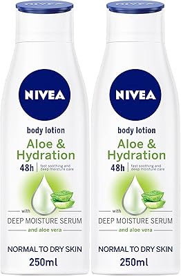 Nivea lotion hydratante à l'aloe vera pour peaux normales à sèches, 2 x