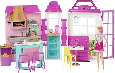 Ensemble de jeu de restaurant barbie cook and grill avec poupée barbie, plus
