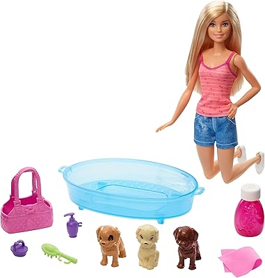 Poupée barbie blonde et coffret de jeu avec 3 chiots baignoire. DIAYTAR COTE D'IVOIRE est une boutique en ligne généraliste qui propose plus de 300 000 références de produits divers. Elle est reconnue comme l'une des boutiques en ligne les plus importantes de Côte d'Ivoire, offrant une large gamme de choix pour les consommateurs. La boutique en ligne se distingue par sa qualité de service et sa grande sélection de produits.