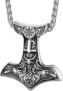 Colliers marteau de thor viking en acier inoxydable pour hommes plaqué or 18 carats norvège odin chèvre rune païen ancien talisman bijoux de protection puissants. DIAYTAR COTE D'IVOIRE est la référence pour le shopping en ligne en Côte d'Ivoire, offrant plus de 300000 produits dans une variété de catégories. Nous nous efforçons de fournir les meilleurs prix et une livraison rapide et fiable pour que vous puissiez profiter de votre expérience d'achat en toute confiance.