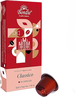 Capsules de café bondi espresso compatibles avec les machines nespresso, classico, italian blend