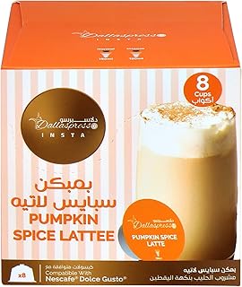 Capsules de latte à la citrouille et aux épices de dallaspresso, capsules