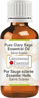 Huile essentielle de sauge sclarée pure greenwood (salvia sclarea) distillation à la vapeur