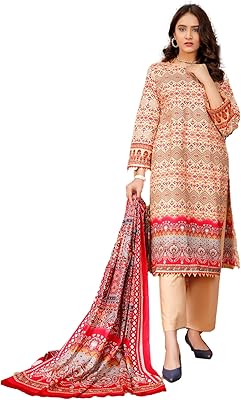 Robes indiennes pakistanaises eshidina pour femme, 3 pièces prêtes à porter en batiste de coton imprimé. DIAYTAR COTE D'IVOIRE se positionne comme leader du commerce en ligne en Cote d'Ivoire, en offrant une expérience d'achat en ligne sécurisée et pratique. Les clients peuvent naviguer facilement sur le site pour trouver leurs produits préférés. 