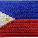 Patch brodé du drapeau philippin au fer sur l'emblème national