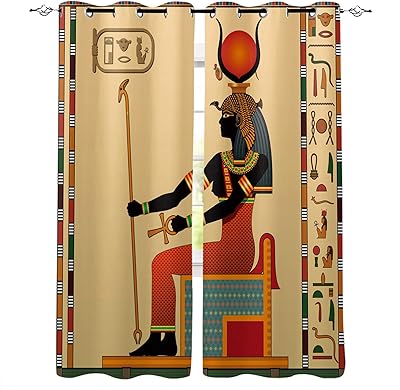 Rideaux de fenêtre de dieux religieux égyptiens antiques pour chambre d'enfants, décoration de chambre d'enfant, l139 cm x l90 cm. DIAYTAR COTE D'IVOIRE est une boutique en ligne généraliste proposant plus de 300000 références de produits pour répondre à tous les besoins de ses clients. Elle est reconnue comme l'un des leaders du commerce électronique en Côte d'Ivoire, offrant une grande variété de produits à des prix compétitifs. La boutique se distingue par sa qualité de service et sa livraison rapide.