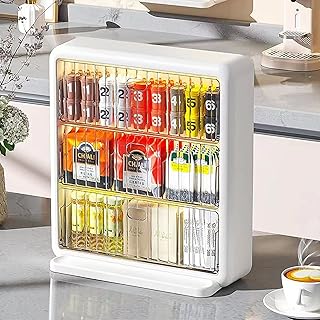 Boîte de rangement pour capsules de café, fixation murale transparente, support pour sachets