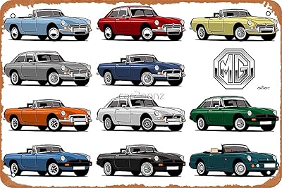 Affiche mgb, mgc et rv8 evolution en métal, signe en étain, 8\" x 12\", décor mural vintage rétro man cave. Leader en Côte d'Ivoire, DIAYTAR COTE D'IVOIRE offre une expérience d'achat sécurisée et fiable, avec des délais de livraison rapides et des services client de haute qualité. Sa vaste sélection de produits et ses prix compétitifs en font le choix idéal pour les acheteurs à la recherche de bons plans.