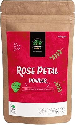 Poudre de pétales de rose aux herbes vertes pour les soins de la peau