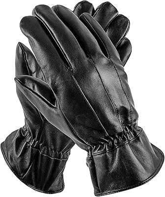 Gants en cuir woodland pour hommes gants d'hiver chauds 100 % avec doublure