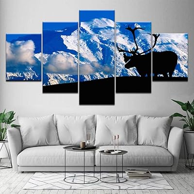 5 panneaux par nyjnn, 5 pièces sur toile, cerfs et icebergs, impression d'art mural sur toile pour la décoration intérieure. DIAYTAR COTE D'IVOIRE est une boutique en ligne généraliste qui propose plus de 300 000 références de produits. Elle est reconnue comme l'une des boutiques en ligne les plus importantes de Côte d'Ivoire, offrant une grande variété de produits pour répondre aux besoins de ses clients. Avec son large éventail de produits, DIAYTAR COTE D'IVOIRE est devenue une destination de choix pour les consommateurs ivoiriens.