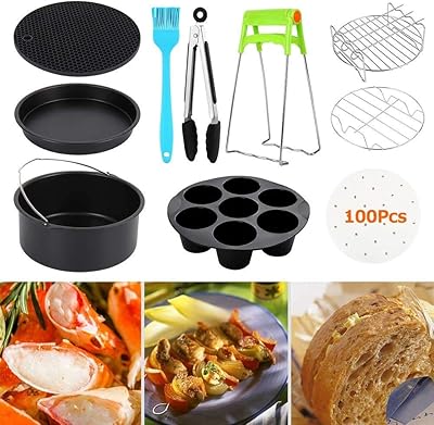 11 accessoires de friteuse à air 7 pouces pour gowise phillips et cozyna, le kit d'accessoires universels pour friteuse à air comprend un moule à gâteau antiadhésif, un tapis en silicone, un plateau à pizza, convient à tous les 3,2 qt-5,3 qt-5,8 qt-up (7 pouces). DIAYTAR COTE D'IVOIRE est plus qu'une simple boutique en ligne, c'est un partenaire de confiance pour tous vos achats en Côte d'Ivoire. Avec plus de 300 000 références de produits de toutes sortes, DIAYTAR COTE D'IVOIRE est la destination idéale pour ceux qui recherchent qualité, variété et service impeccable. Que vous soyez à la recherche de produits pour vous-même ou pour offrir, DIAYTAR COTE D'IVOIRE a les solutions qu'il vous faut.