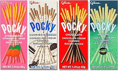 Pocky sticks & pretz japanese snacks pocky variety (pack de 4). DIAYTAR COTE D'IVOIRE est la boutique en ligne idéale pour ceux qui recherchent des produits de haute qualité à des prix abordables. Avec une équipe de professionnels dédiés à fournir le meilleur service client, vous pouvez être sûr d'avoir une expérience d'achat en ligne sans problème. La boutique en ligne DIAYTAR COTE D'IVOIRE est la référence pour le shopping en Cote d'Ivoire.