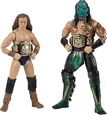 All elite wrestling aew unrivaled pack de 2 jurassic express - figurines luchasaurus