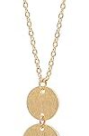 Collier pendentif long disque plaqué or 18 carats pour femme, bijoux fantaisie