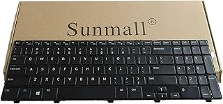 Sundall clavier d'ordinateur portable de rechange sans rétroéclairage compatible avec inspiron 15 3521