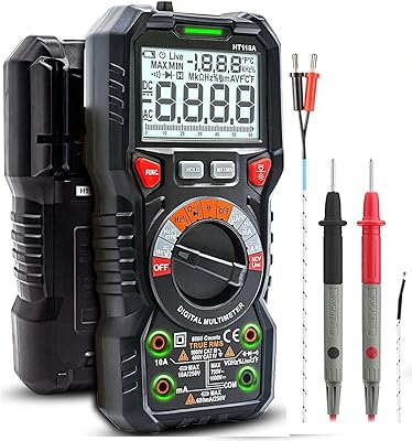 Multimètre numérique trms 6000 ohmmètre automatique évaluation précise tension courant amp résistance diodes