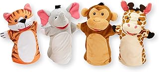 Ensemble de marionnettes à main melissa & doug zoo friends, ensemble de poupées